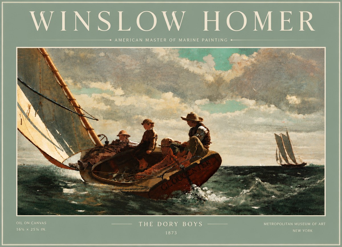 Winslow Homer The Dory Boys No6 - Plakát