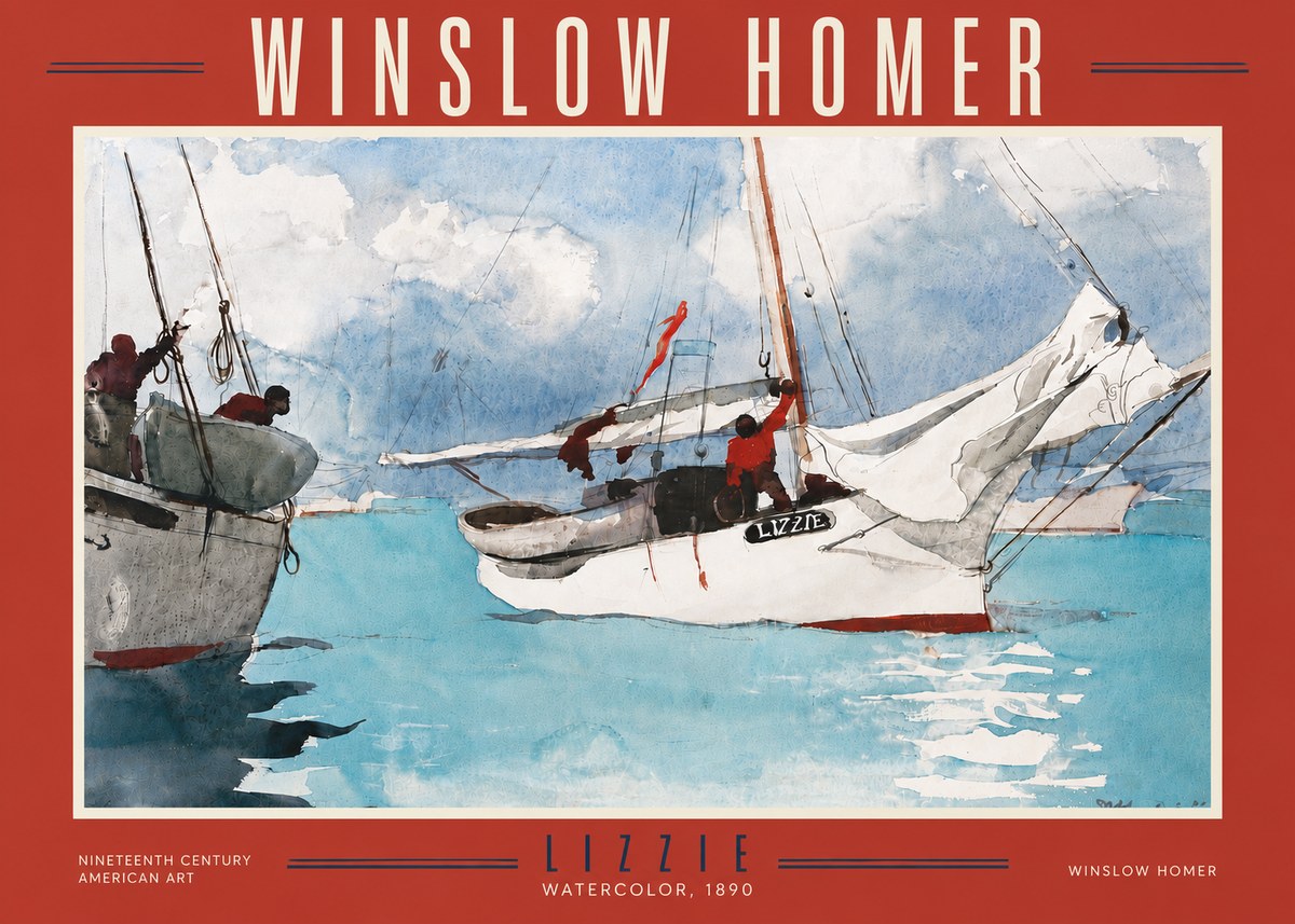 Winslow Homer Lizzie No5 - Plakát