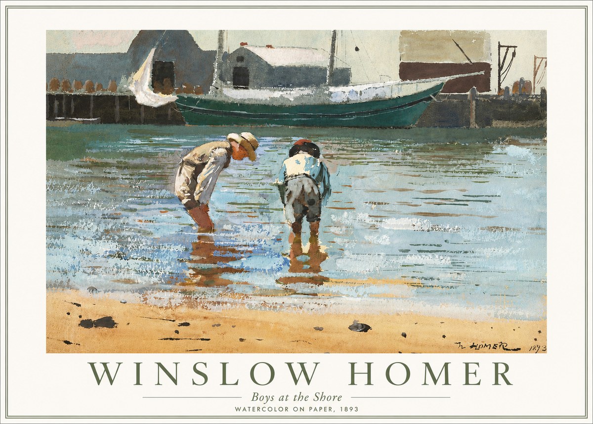 Winslow Homer Boys at the Shore No3 - Plakát
