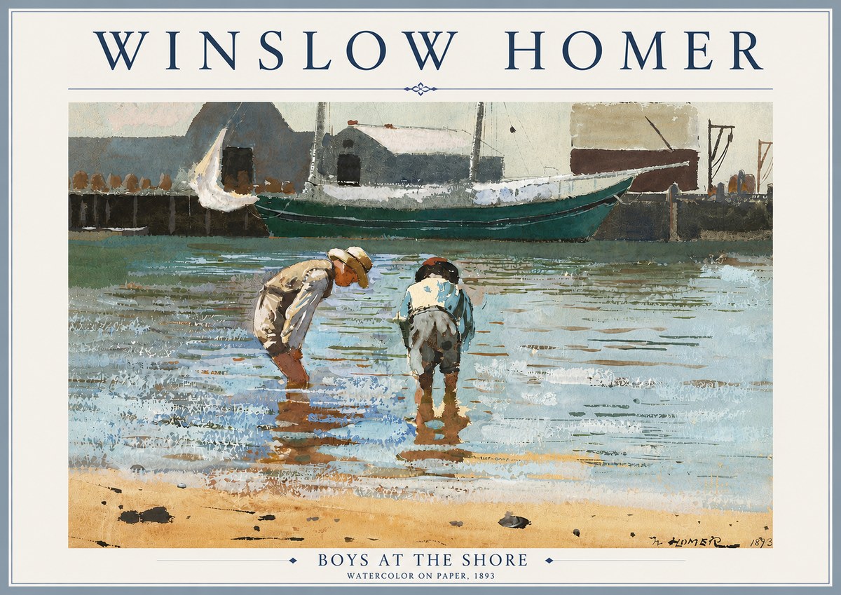 Winslow Homer Boys at the Shore No4 - Plakát