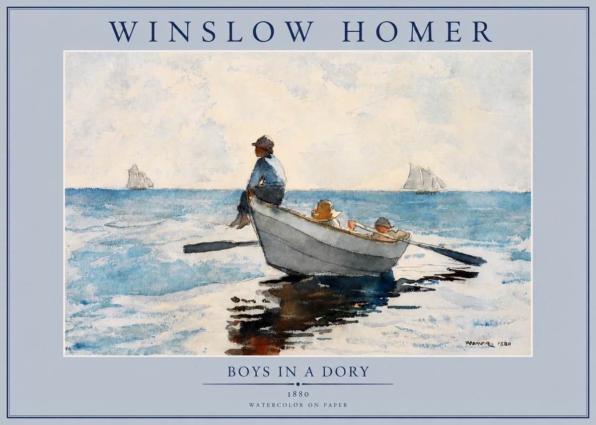 Winslow Homer Boys in a Dory I No2 - Plakát