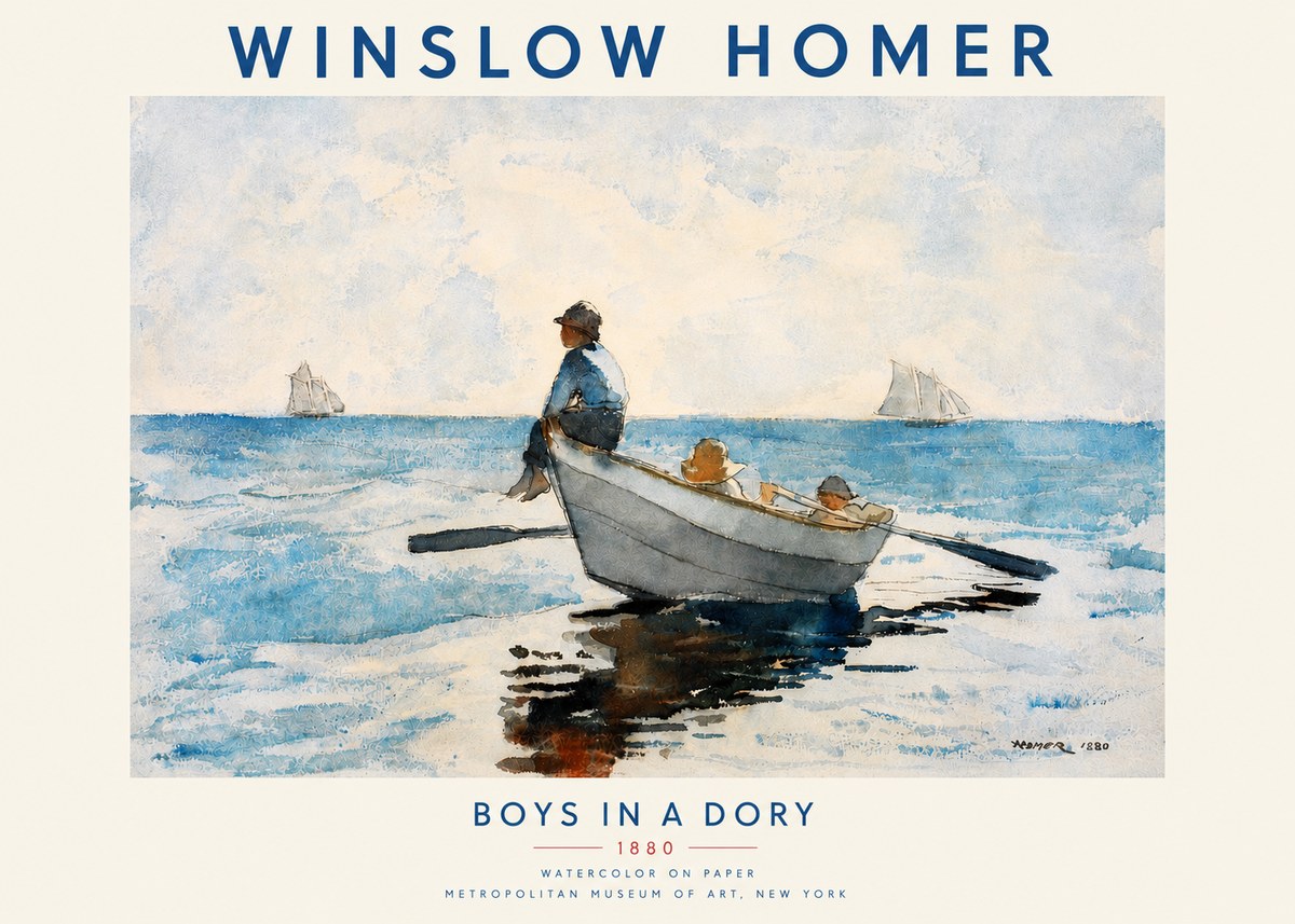 Winslow Homer Boys in a Dory I No3 - Plakát