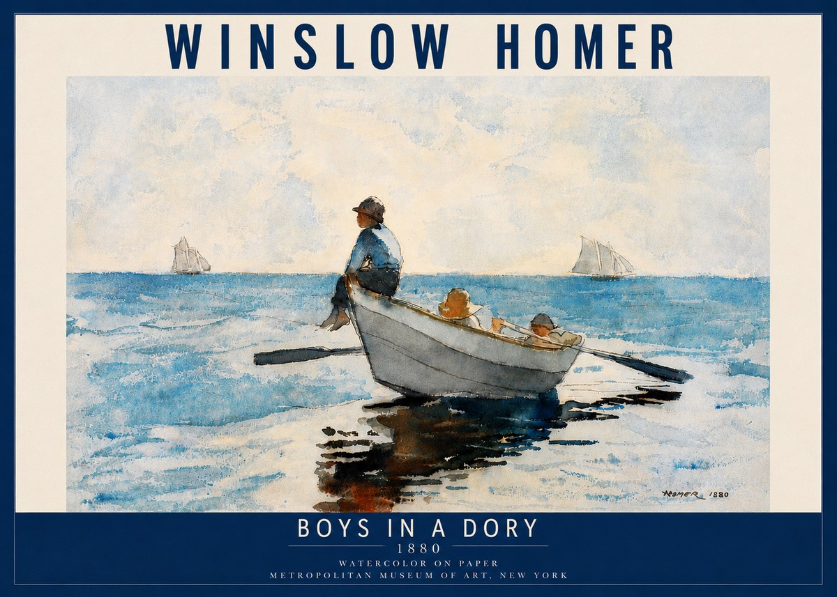 Winslow Homer Boys in a Dory I No4 - Plakát