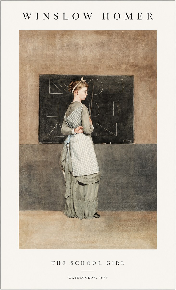 Winslow Homer The School Girl No1 - Plakát