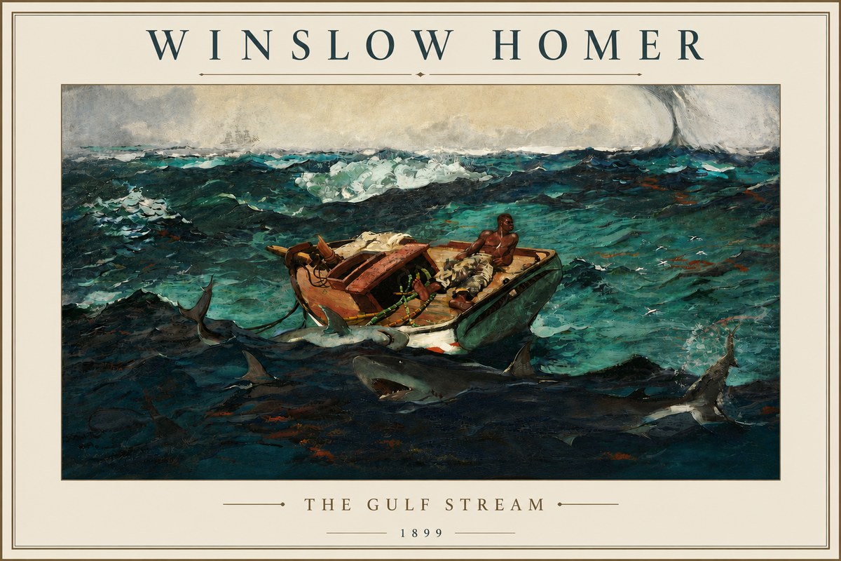 Winslow Homer The Gulf Stream No5 - Plakát