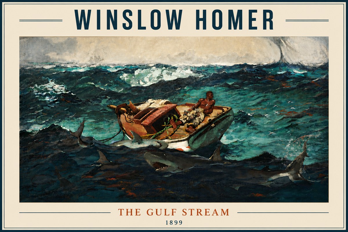 Winslow Homer The Gulf Stream No6 - Plakát
