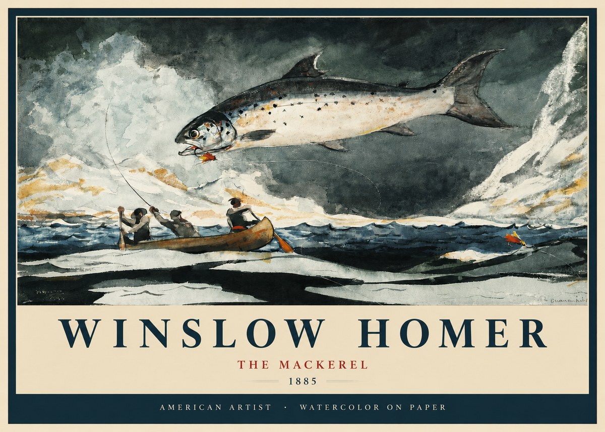 Winslow Homer The Mackerel No2 - Plakát