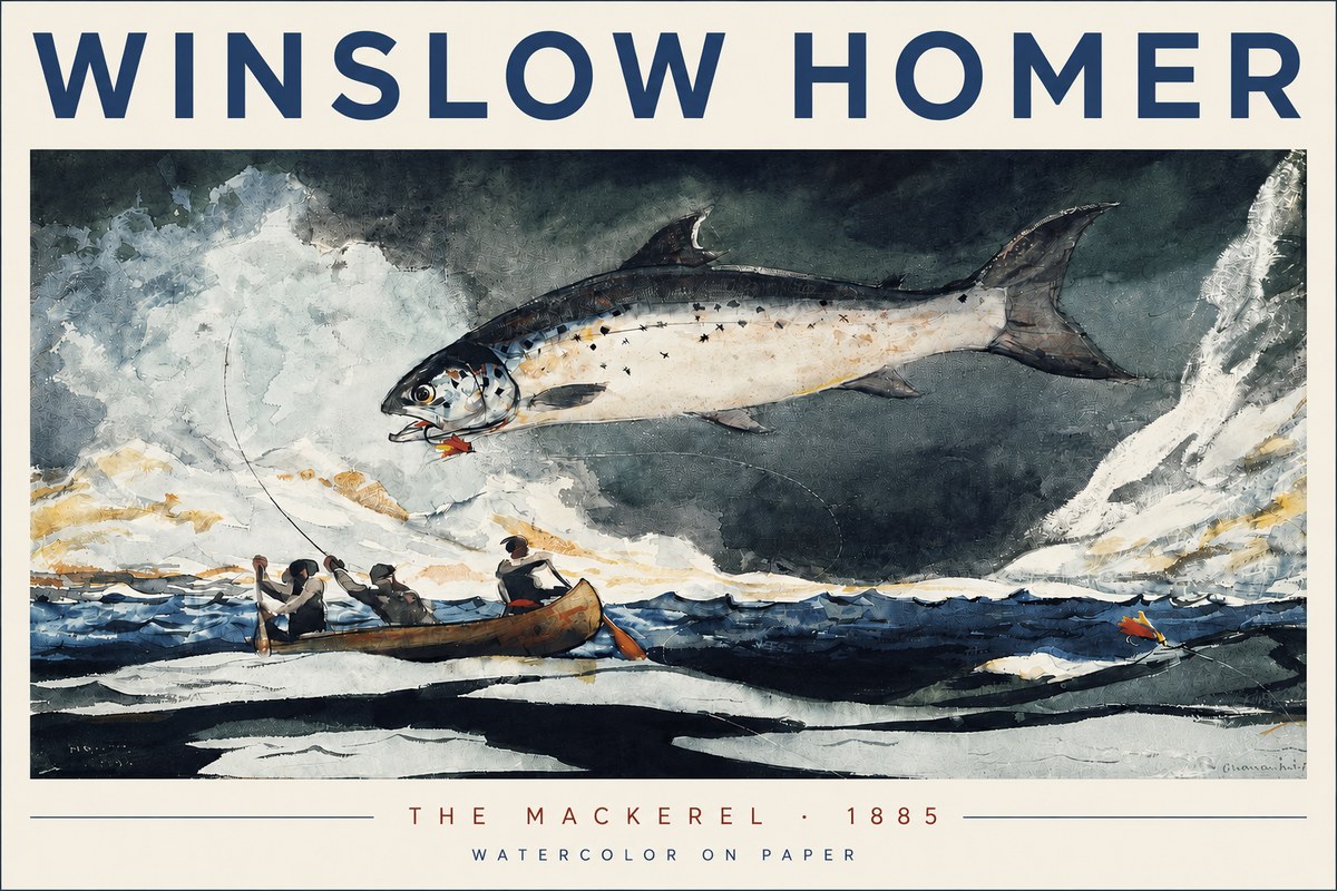 Winslow Homer The Mackerel No3 - Plakát