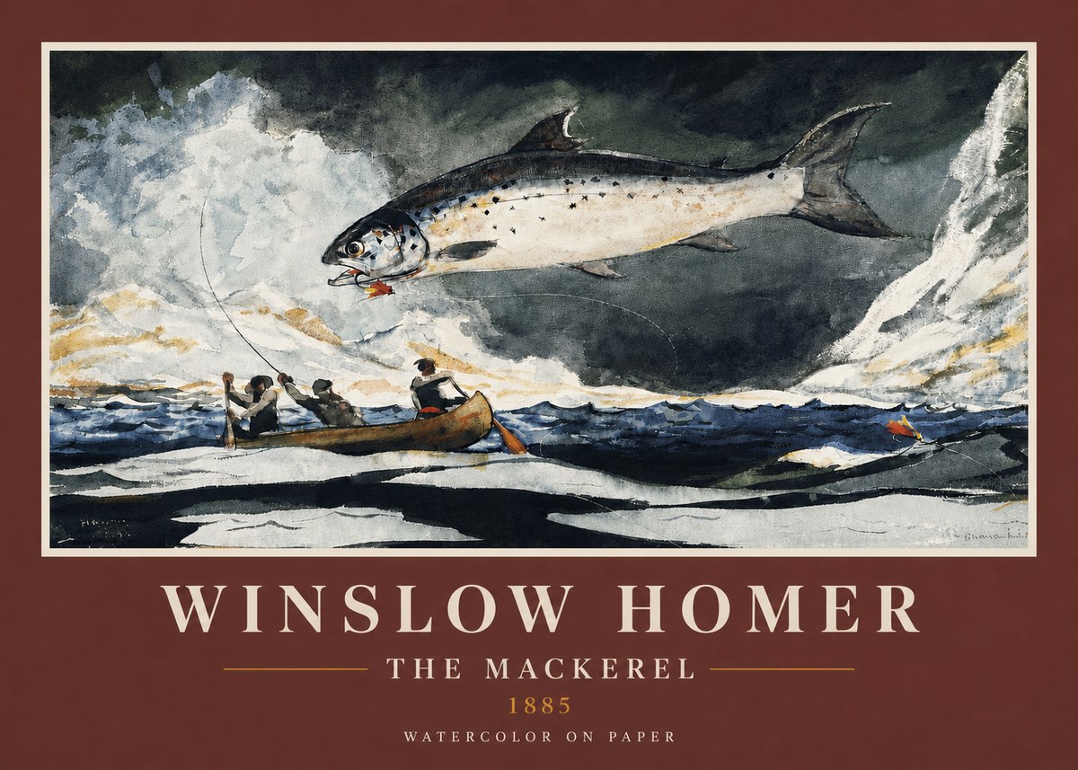 Winslow Homer The Mackerel No4 - Plakát