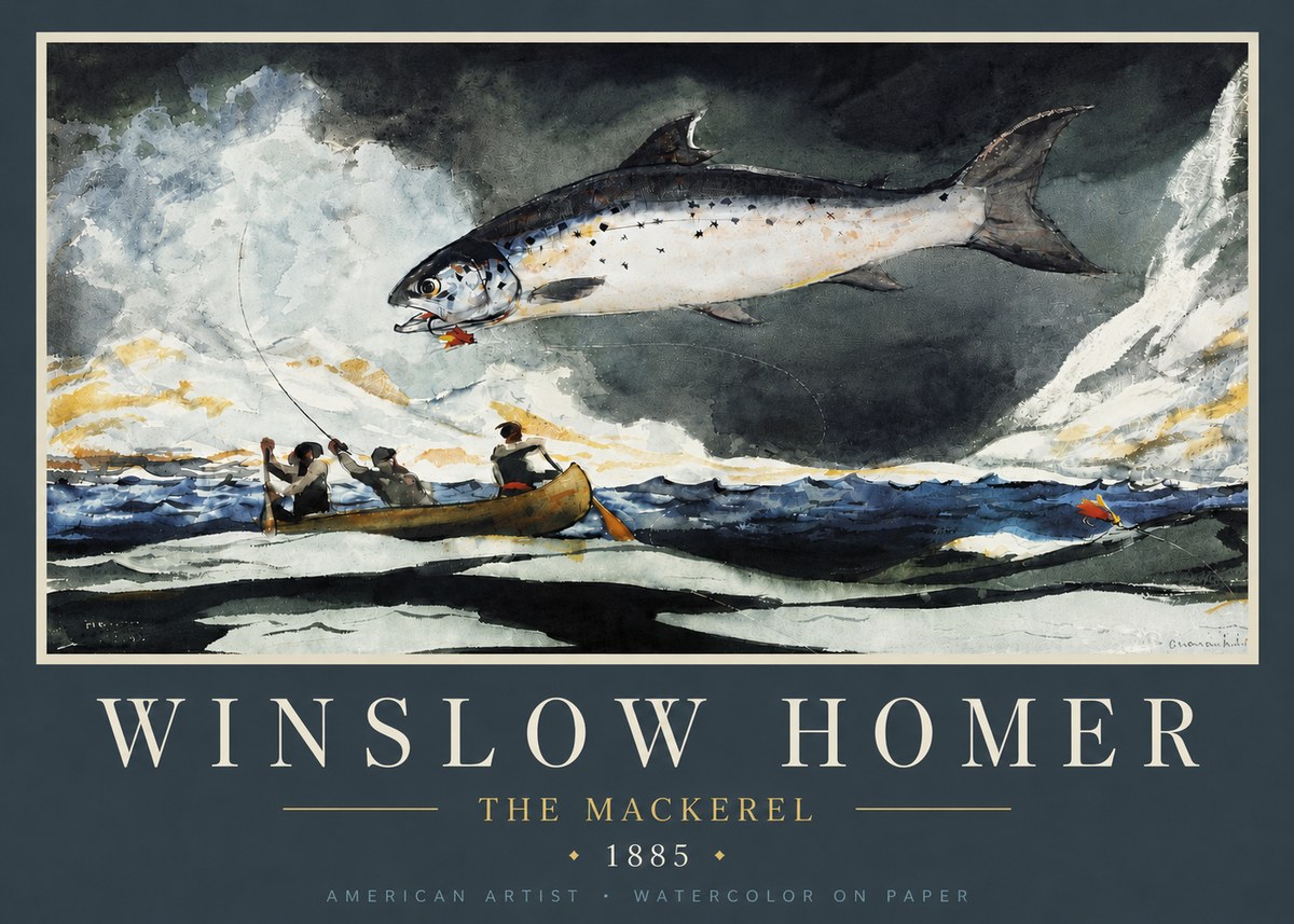 Winslow Homer The Mackerel No5 - Plakát