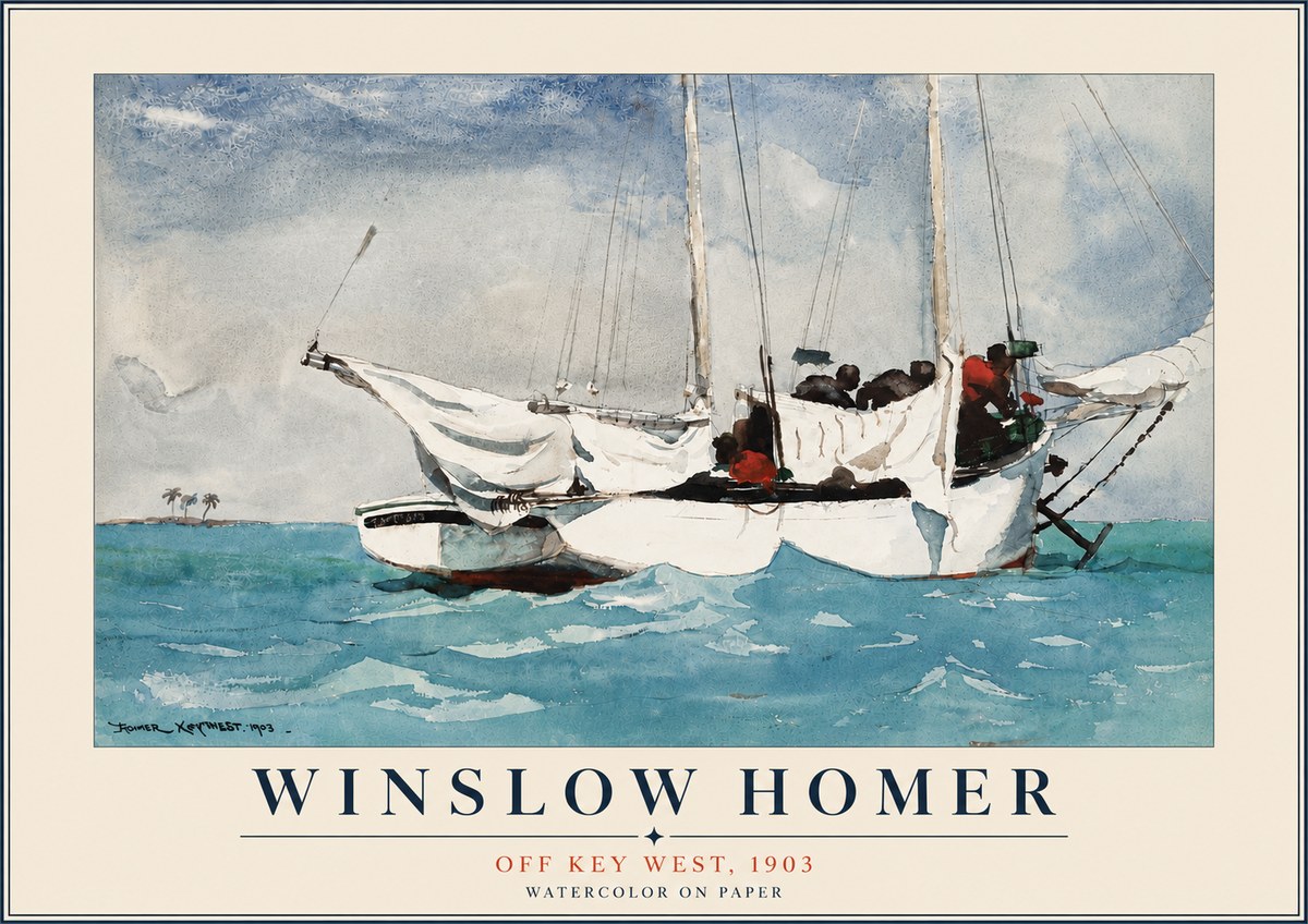 Winslow Homer Off Key West, 1903 No6 - Plakát