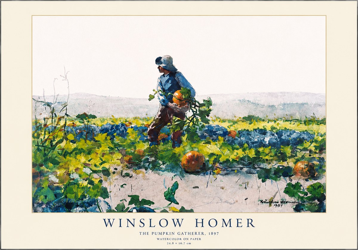 Winslow Homer The Pumpkin Gatherer, 1897 No1 - Plakát