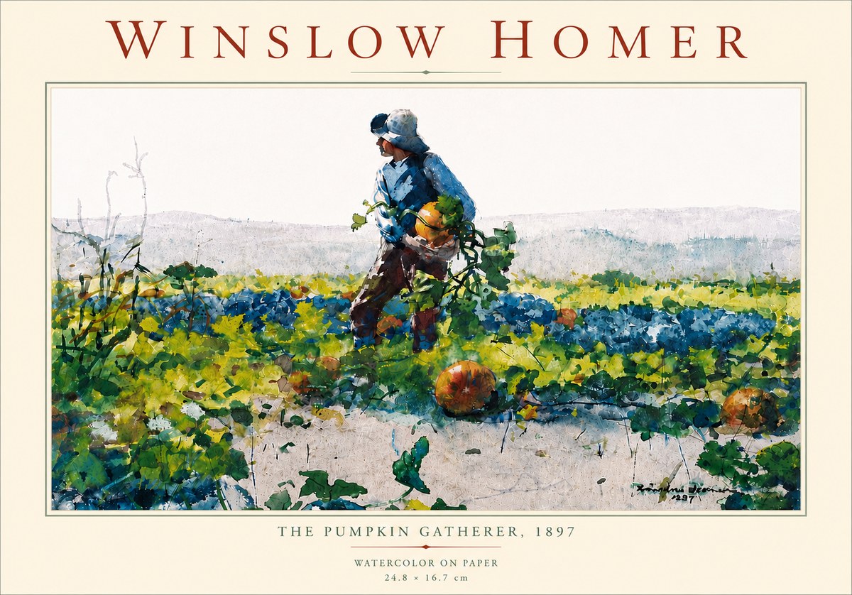 Winslow Homer The Pumpkin Gatherer, 1897 No6 - Plakát