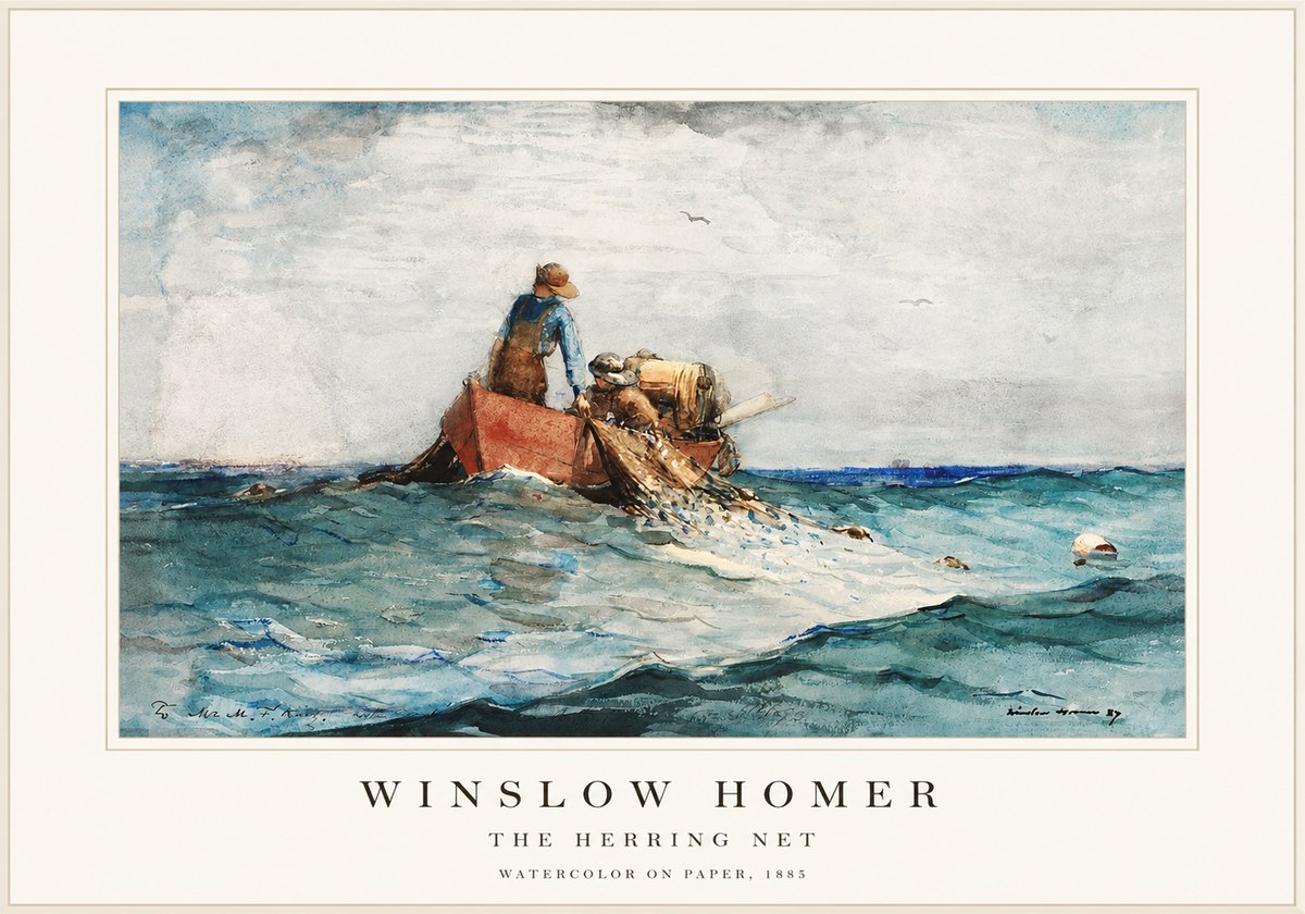 Winslow Homer The Herring Net II No1 - Plakát