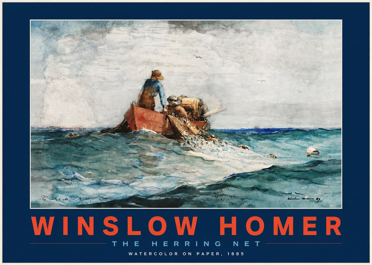 Winslow Homer The Herring Net II No3 - Plakát