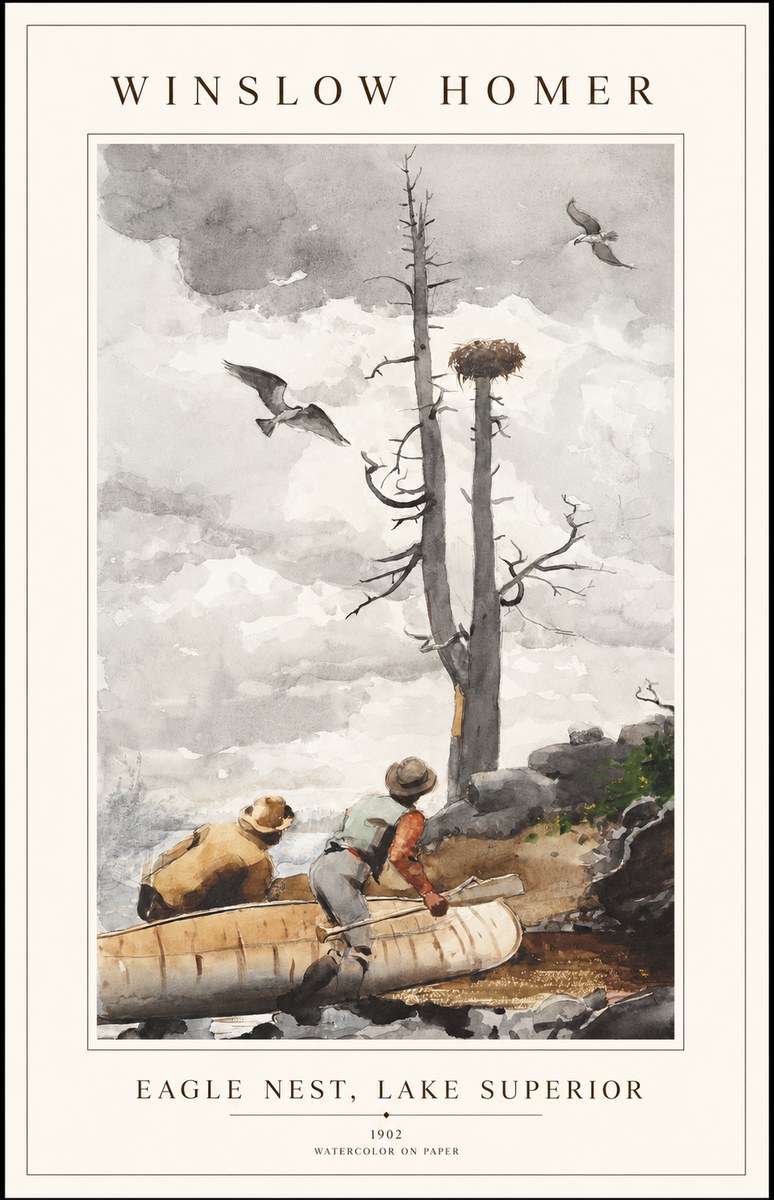 Winslow Homer Eagle Nest, Lake Superior No1 - Plakát