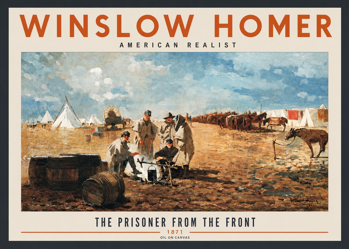 Winslow Homer The Prisoner from the Front No2 - Plakát