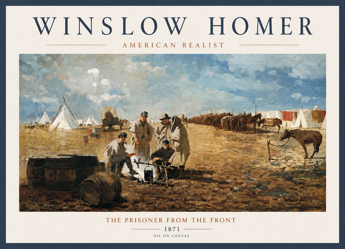 Winslow Homer The Prisoner from the Front No6 - Plakát