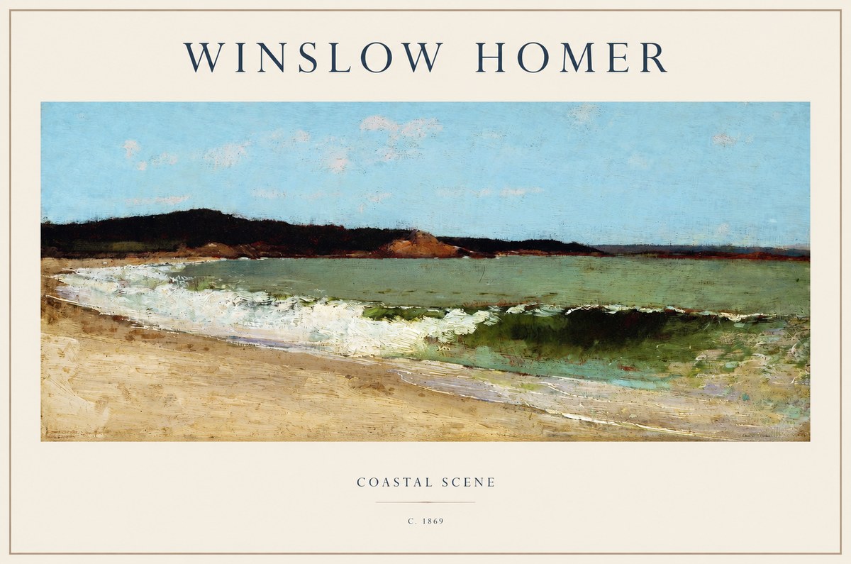 Winslow Homer Coastal Scene No1 - Plakát