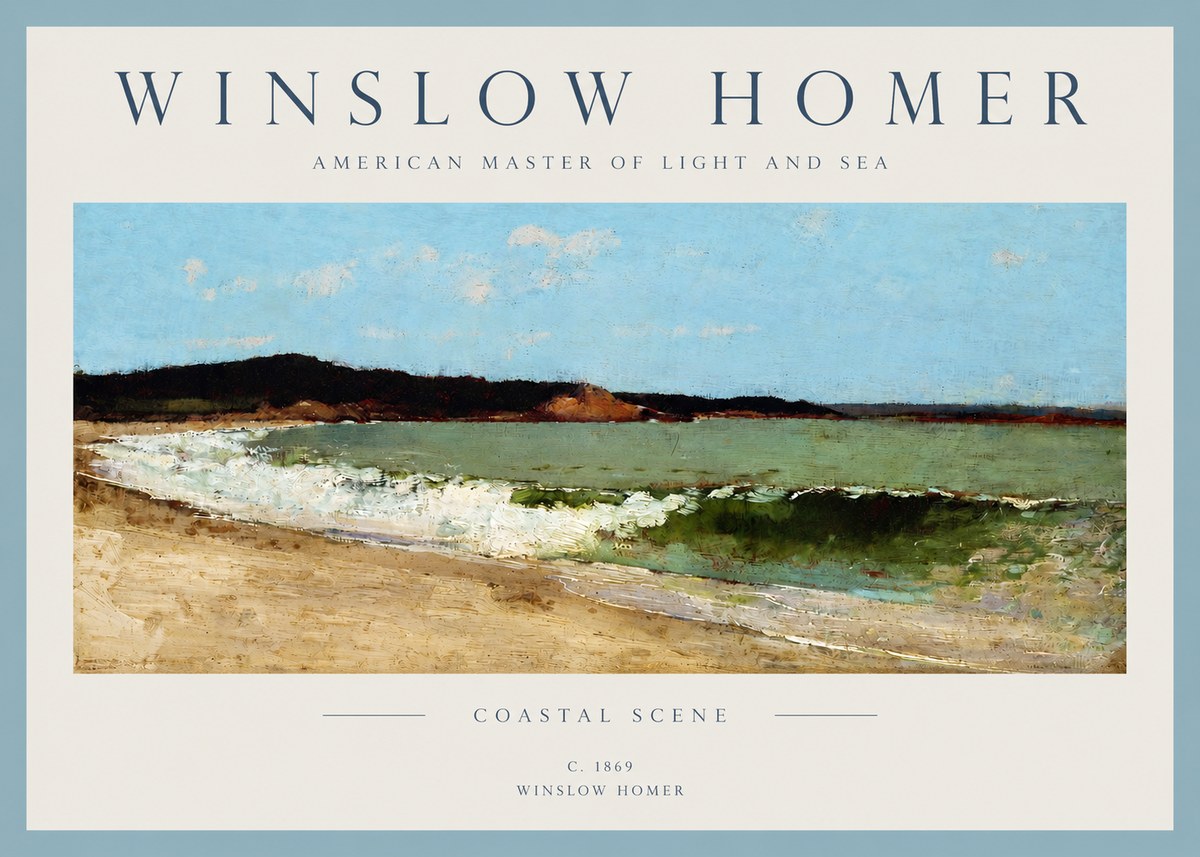 Winslow Homer Coastal Scene No2 - Plakát