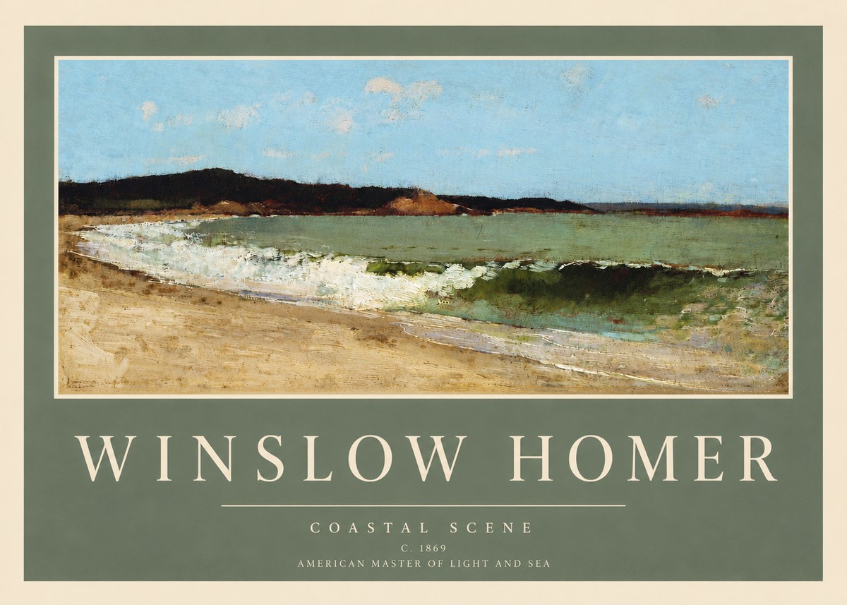 Winslow Homer Coastal Scene No3 - Plakát