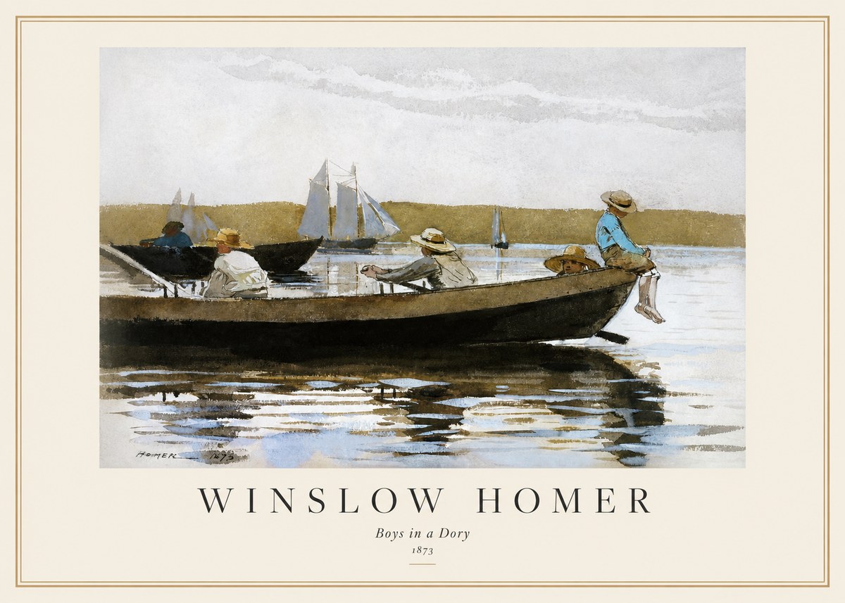 Winslow Homer Boys in a Dory II No1 - Plakát