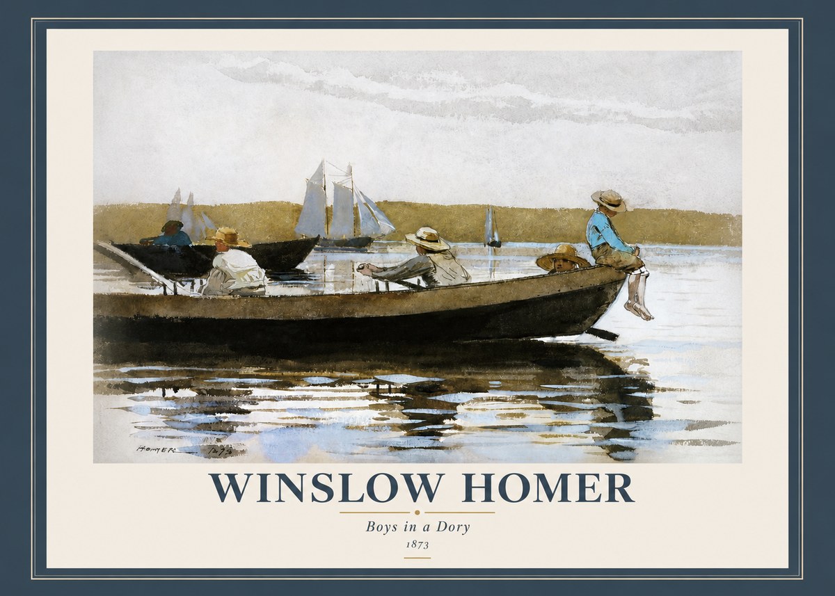 Winslow Homer Boys in a Dory II No2 - Plakát