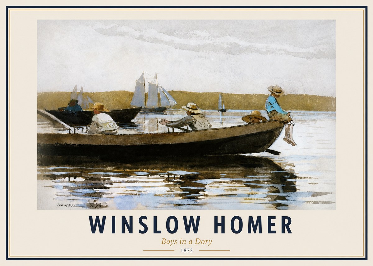 Winslow Homer Boys in a Dory II No4 - Plakát