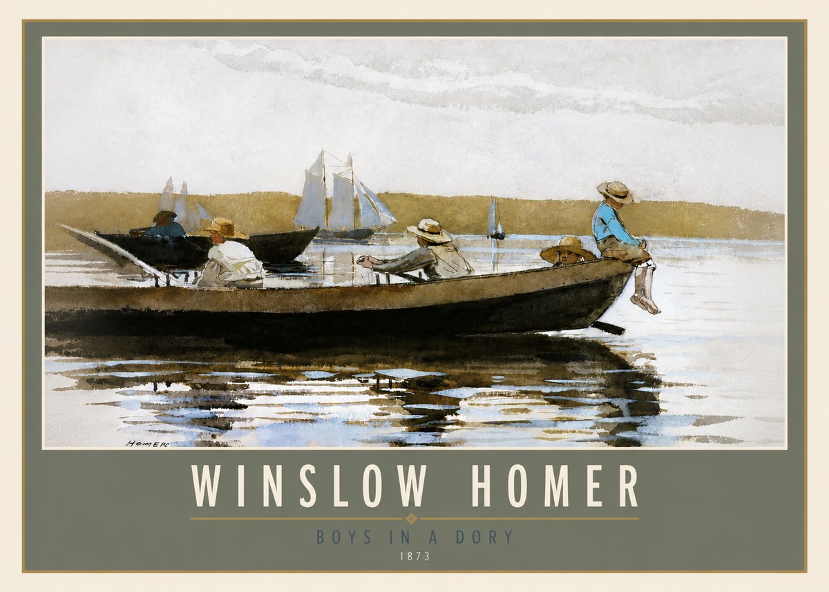 Winslow Homer Boys in a Dory II No5 - Plakát