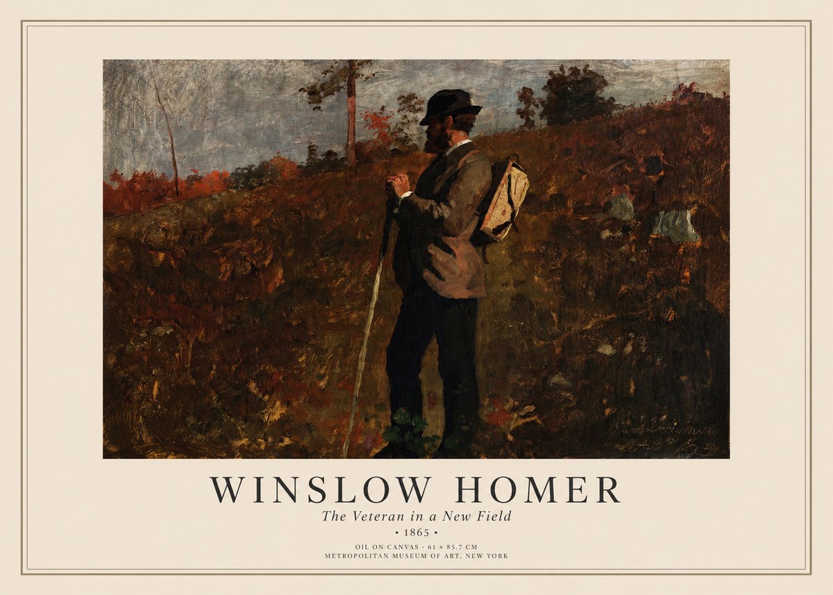 Winslow Homer The Veteran in a New Field No1 - Plakát