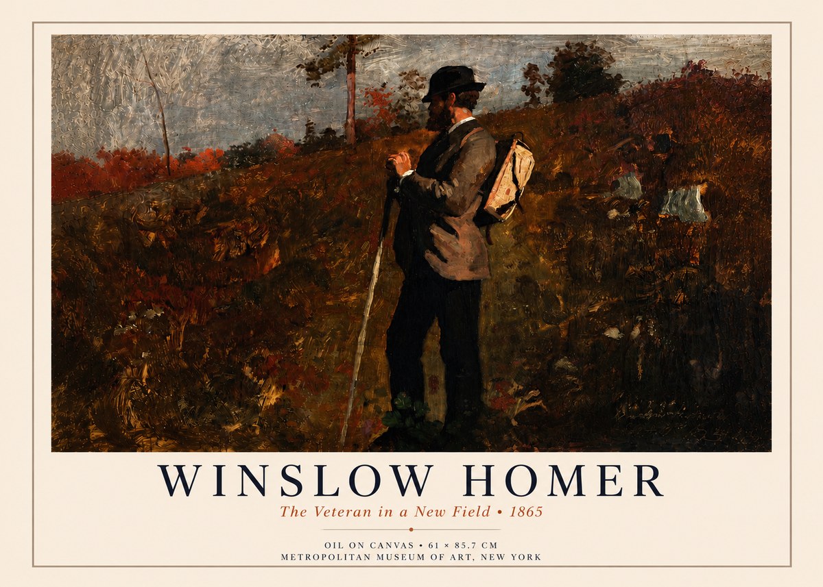 Winslow Homer The Veteran in a New Field No4 - Plakát
