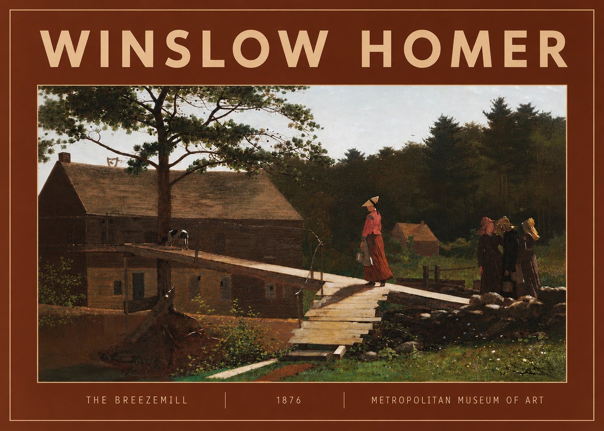 Winslow Homer The Breezemill No4 - Plakát
