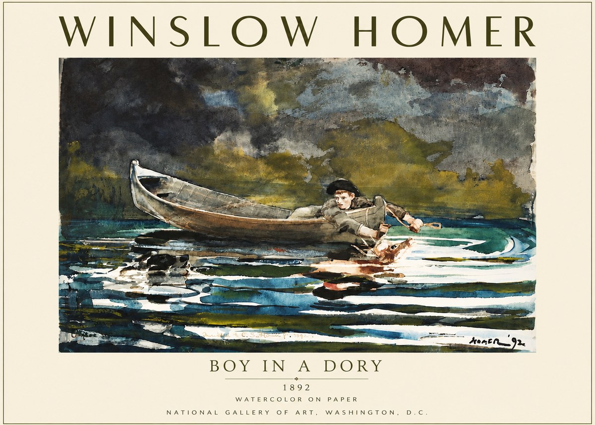Winslow Homer Boy in a Dory No4 - Plakát