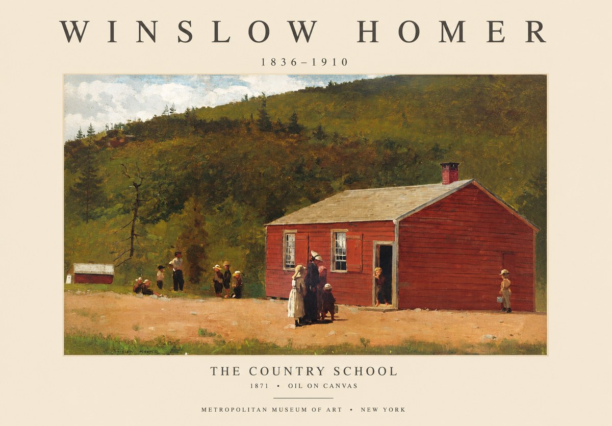 Winslow Homer The Country School No1 - Plakát