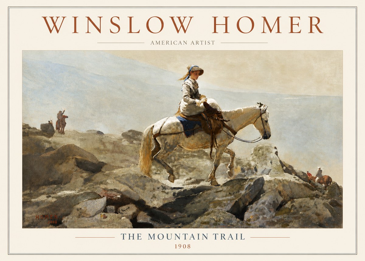 Winslow Homer The Mountain Trail No3 - Plakát
