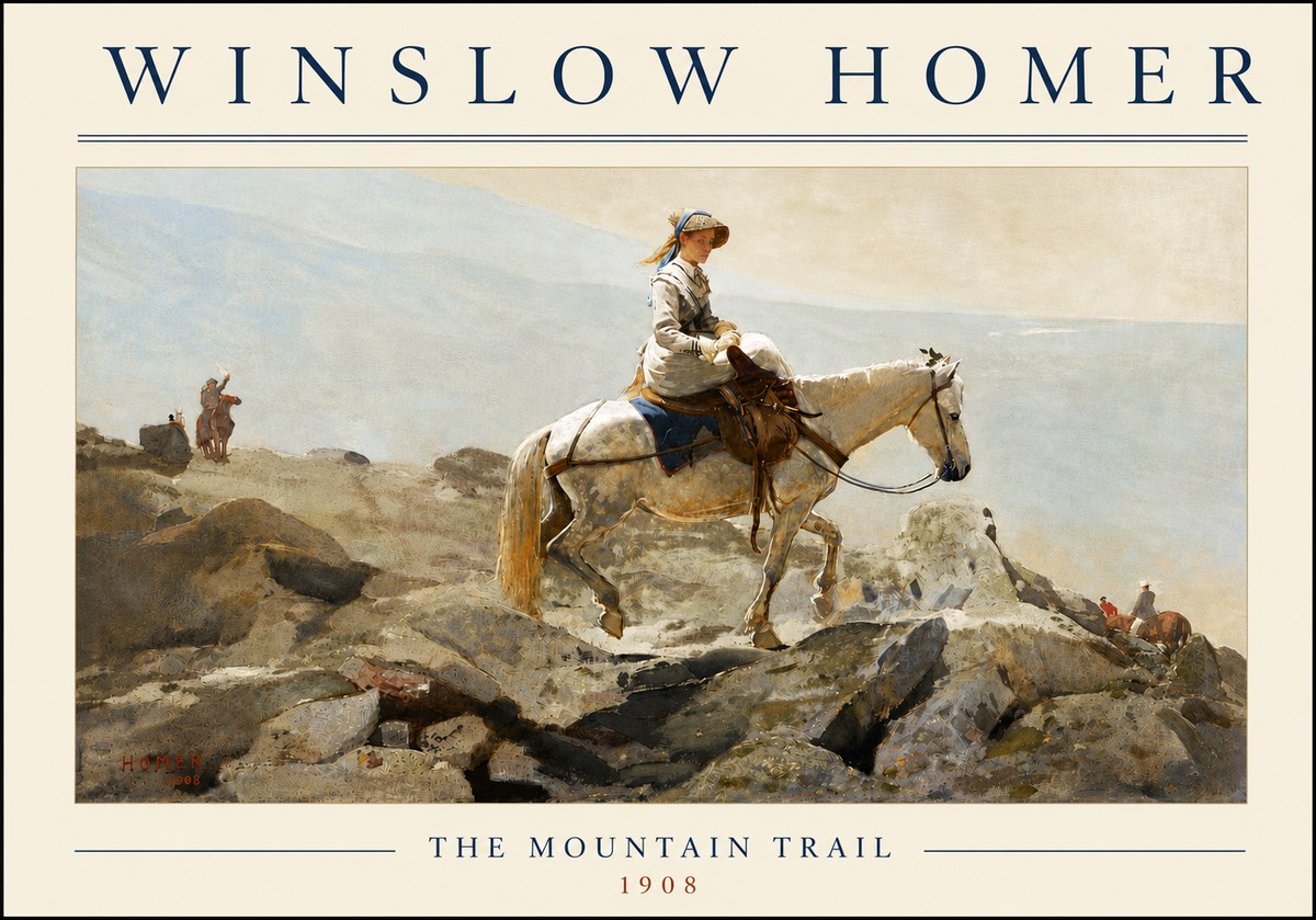 Winslow Homer The Mountain Trail No5 - Plakát