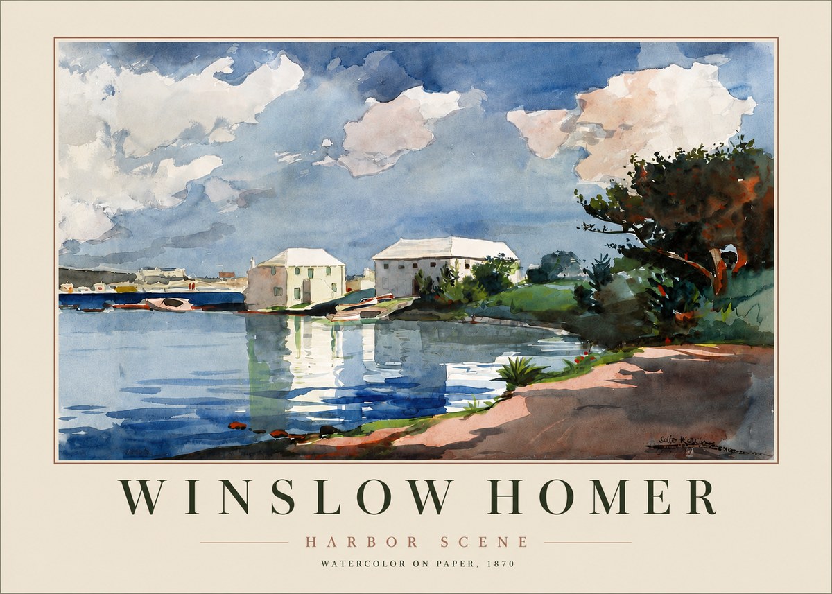 Winslow Homer Harbor Scene No3 - Plakát