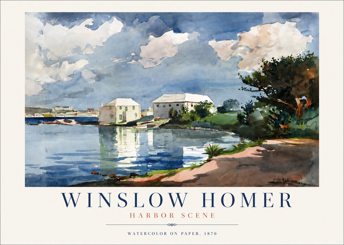 Winslow Homer Harbor Scene No4 - Plakát