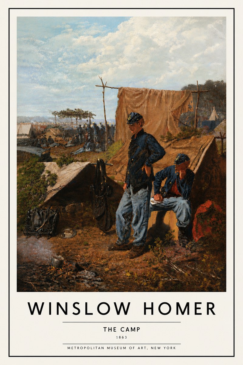 Winslow Homer The Camp No5 - Plakát