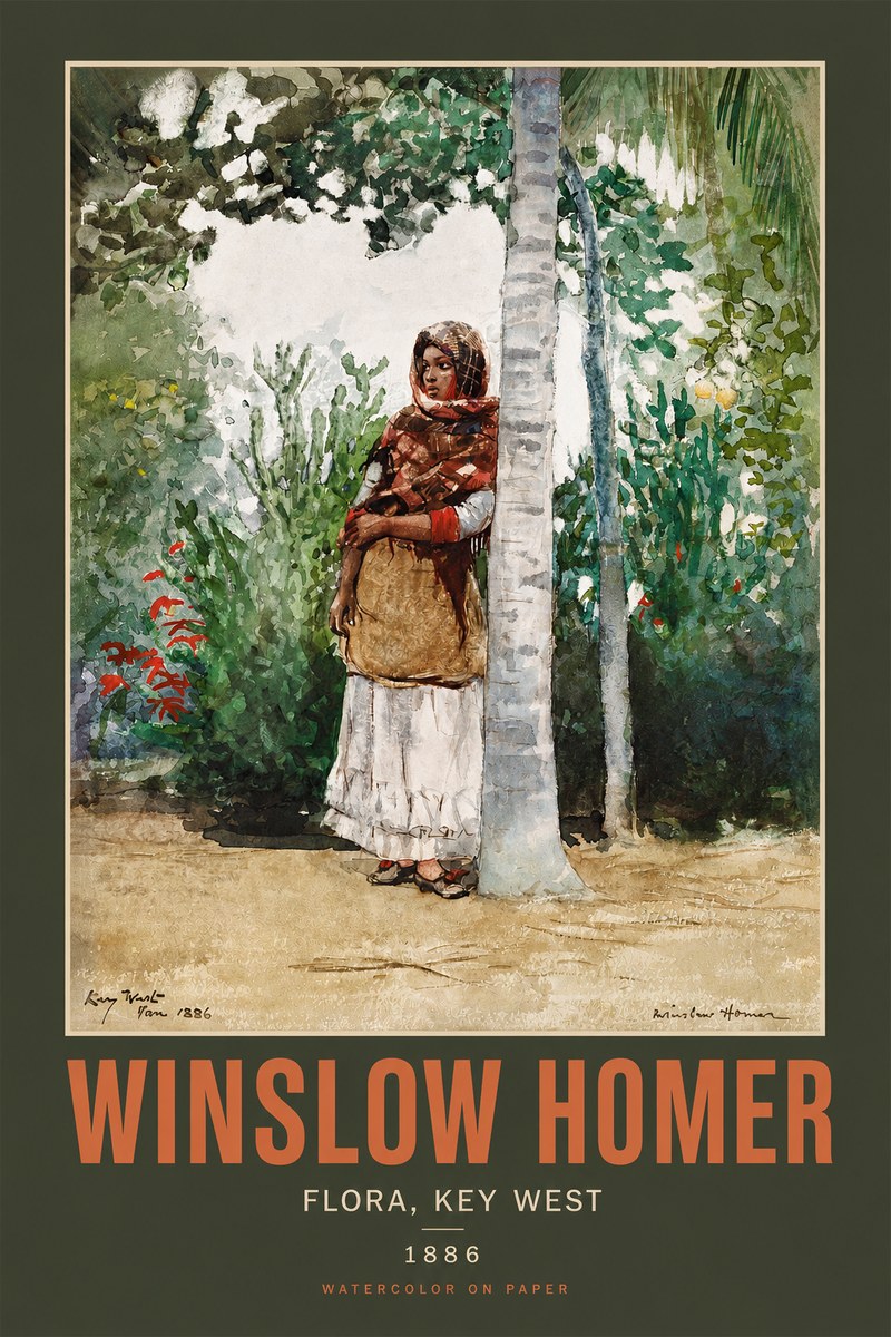 Winslow Homer Flora, Key West No2 - Plakát