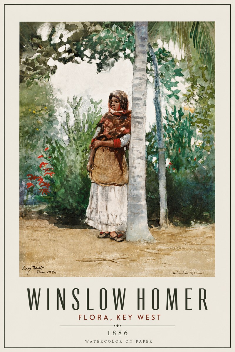Winslow Homer Flora, Key West No5 - Plakát