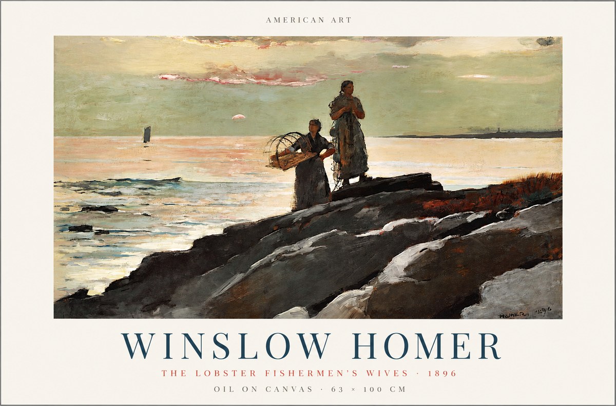 Winslow Homer The Lobster Fishermen's Wives No1 - Plakát