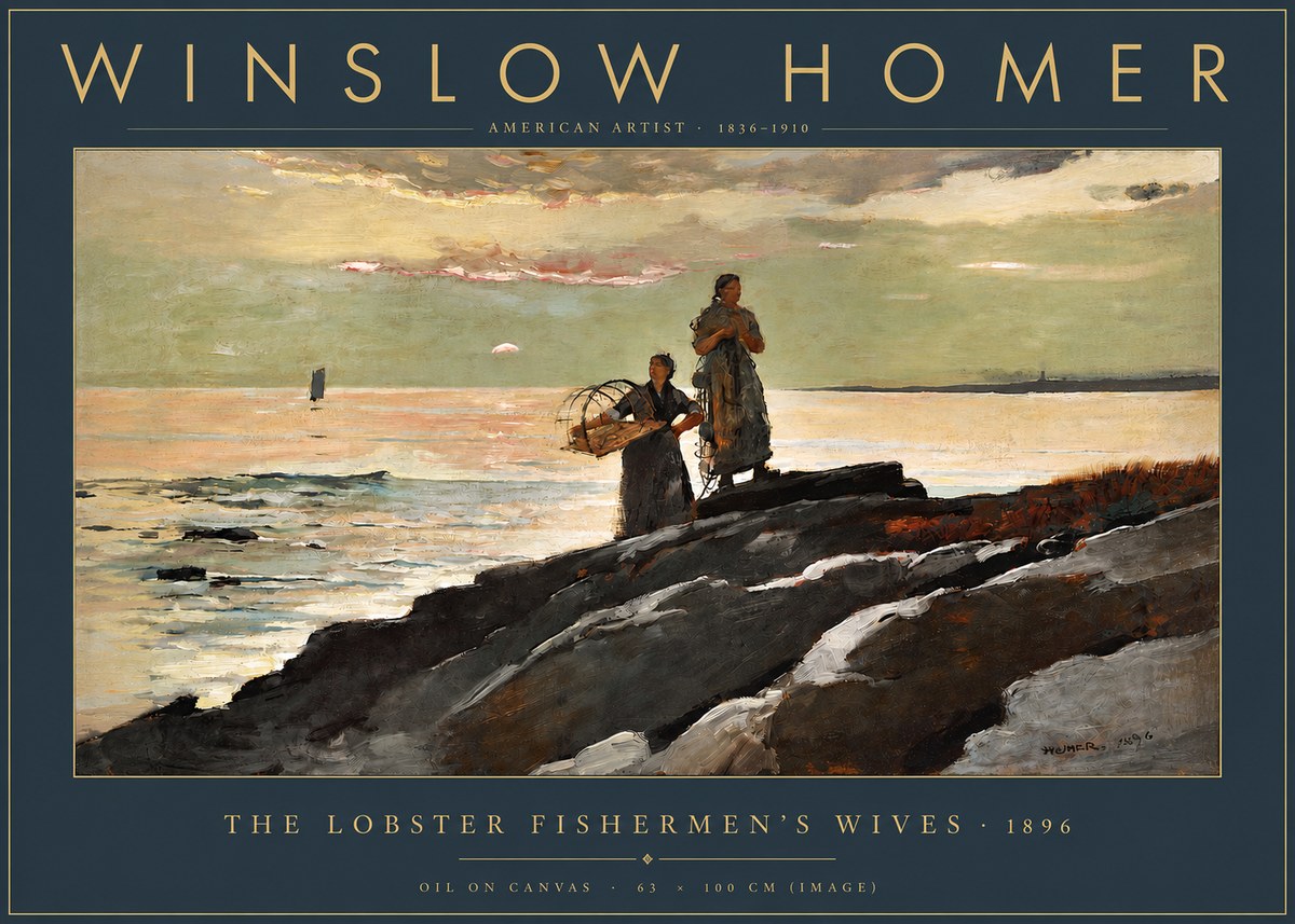 Winslow Homer The Lobster Fishermen's Wives No3 - Plakát