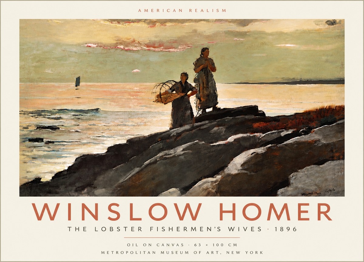 Winslow Homer The Lobster Fishermen's Wives No4 - Plakát