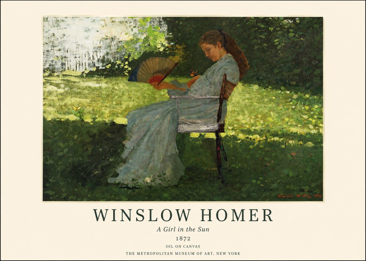 Winslow Homer A Girl in the Sun No1 - Plakát