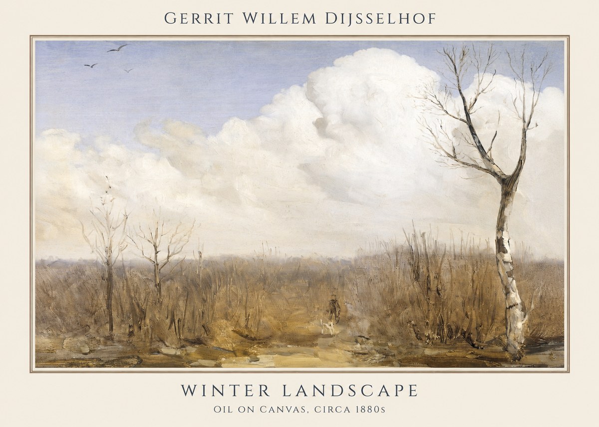 Gerrit Willem Dijsselhof Winter Landscape No1 - Plakát