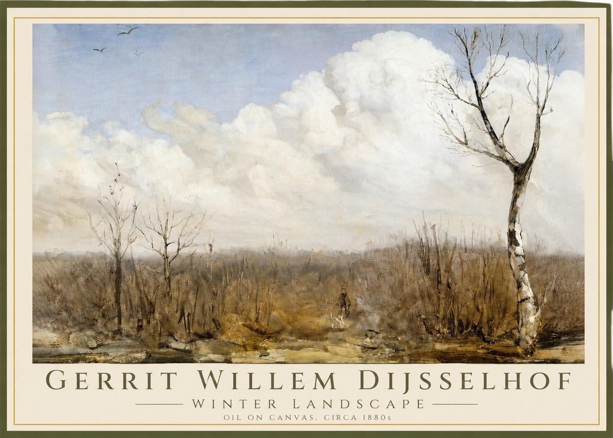 Gerrit Willem Dijsselhof Winter Landscape No3 - Plakát