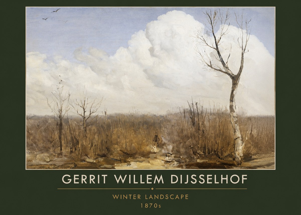 Gerrit Willem Dijsselhof Winter Landscape No5 - Plakát