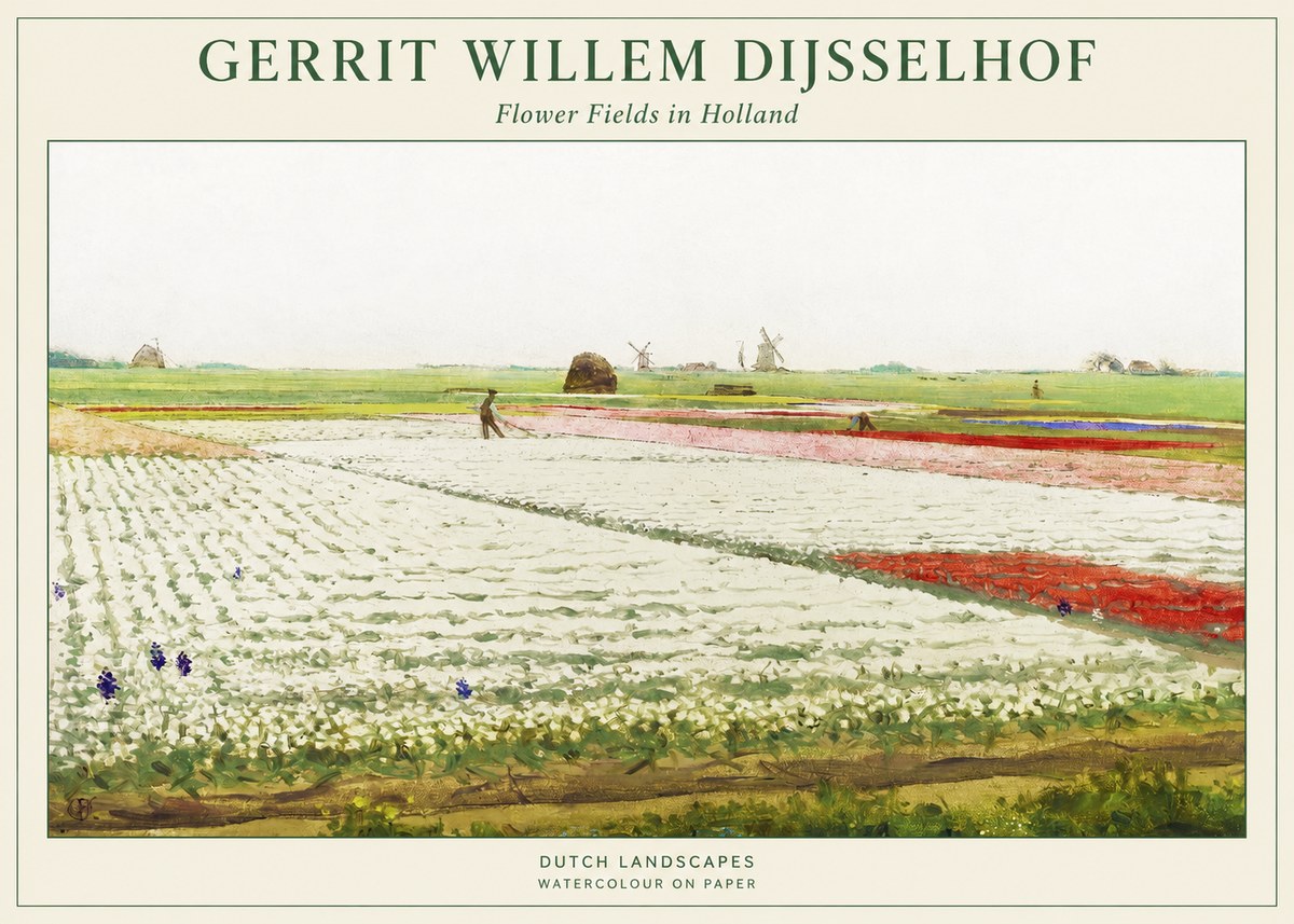 Gerrit Willem Dijsselhof Bulb Fields Near Hillegom No2 - Plakát