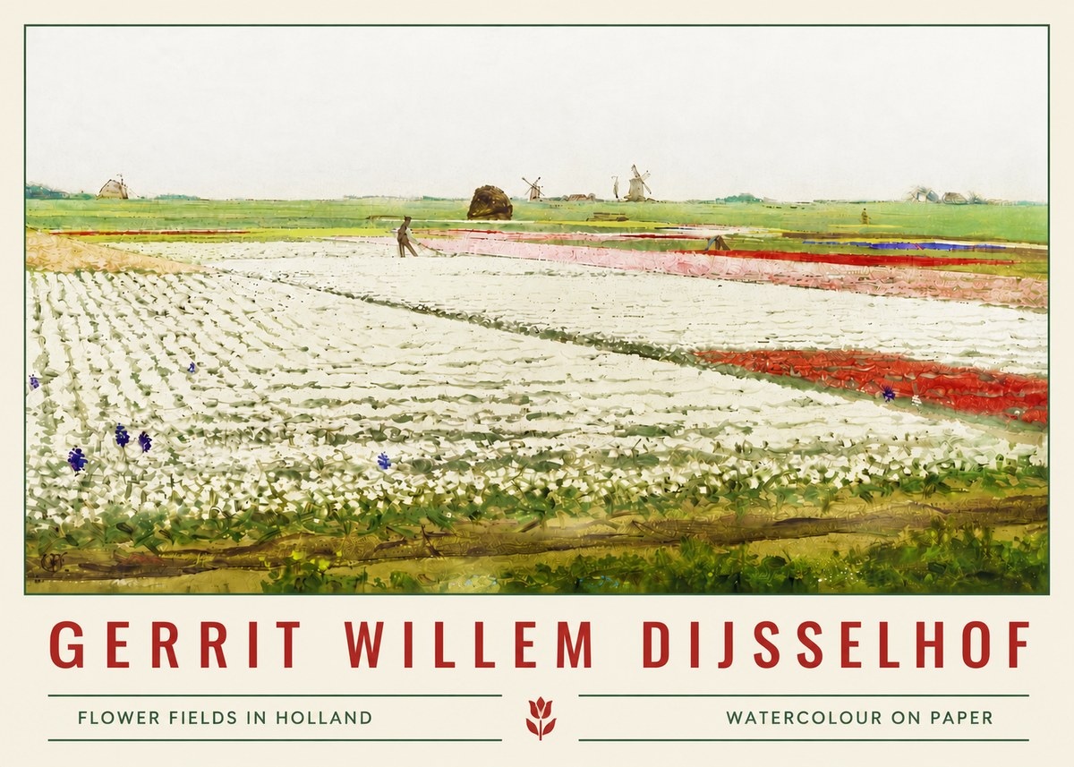 Gerrit Willem Dijsselhof Bulb Fields Near Hillegom No5 - Plakát